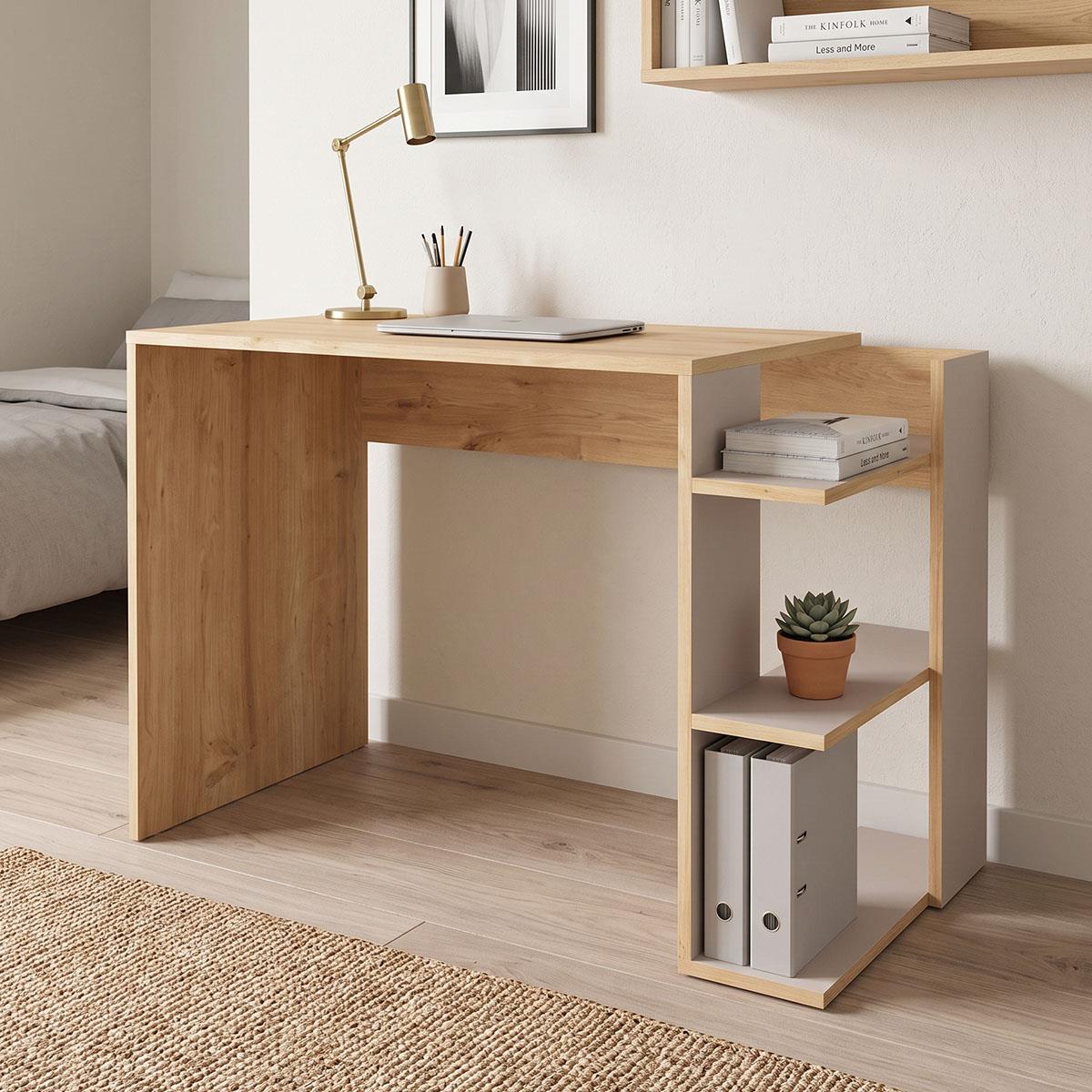 Γραφείο εργασίας Toska σε oak- sandstone απόχρωση 114x56x76εκ Γραφείο εργασίας Toska σε oak- sandstone απόχρωση 114x56x76εκ