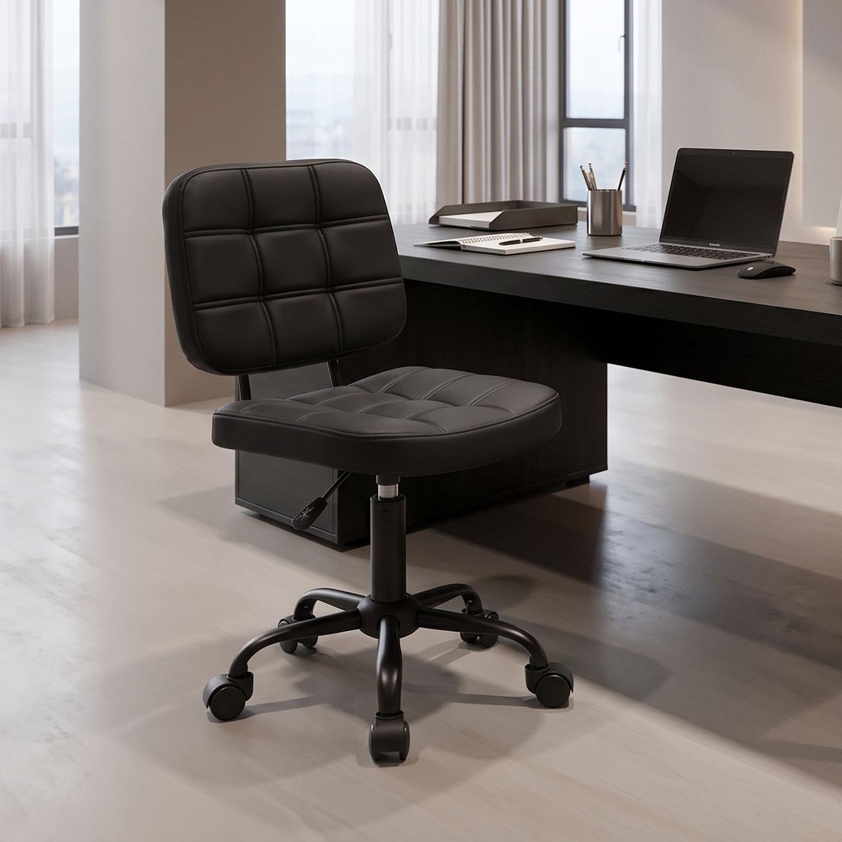 Καρέκλα γραφείου Sedia pu σε μαύρη απόχρωση 50x50x75-85εκ Καρέκλα γραφείου Sedia pu σε μαύρη απόχρωση 50x50x75-85εκ