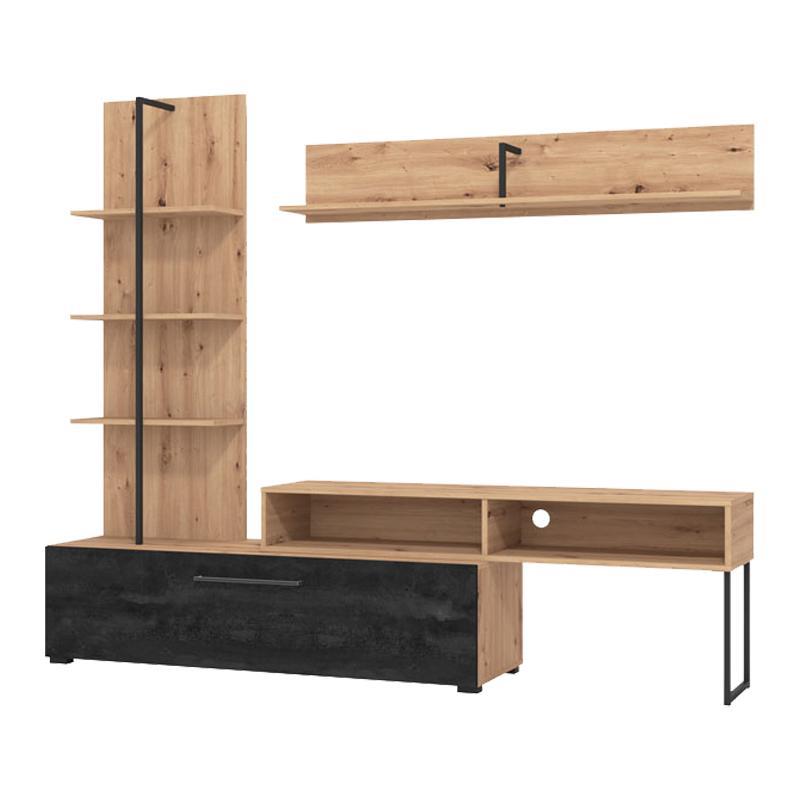 Κέντρο Ψυχαγωγίας - Σύνθεση Evora Artisan Oak - Carbon 205x41x173 εκ. Κέντρο Ψυχαγωγίας - Σύνθεση Evora Artisan Oak - Carbon 205x41x173 εκ.