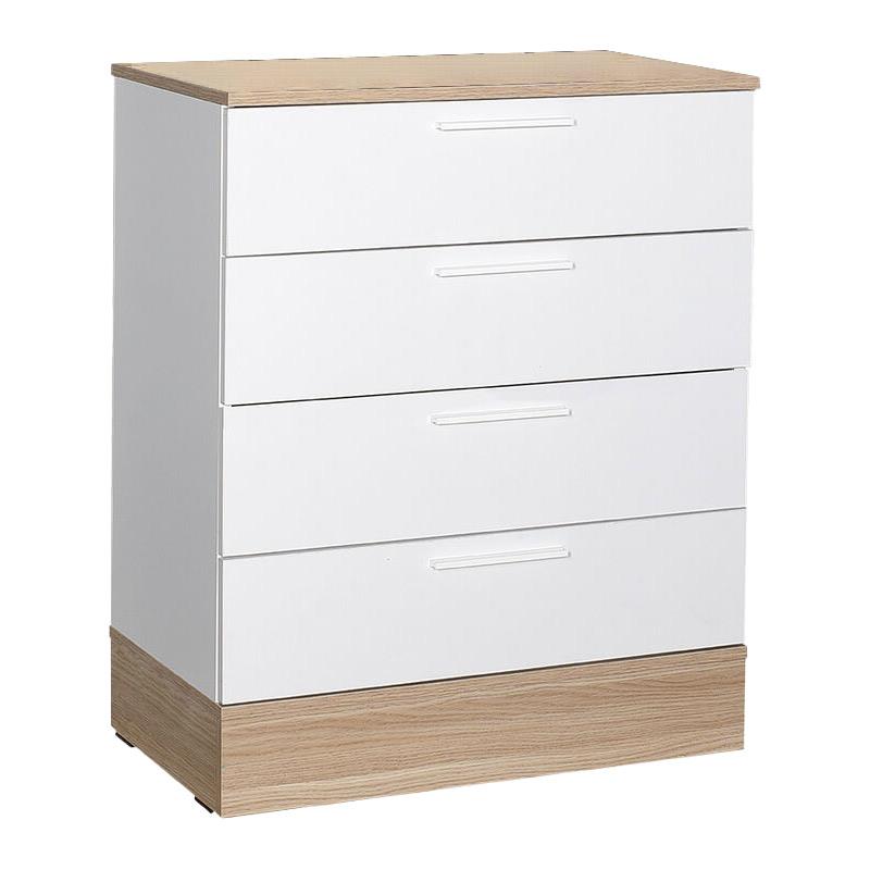 Συρταριέρα Pelita σε λευκή-oak απόχρωση 72x40x88εκ