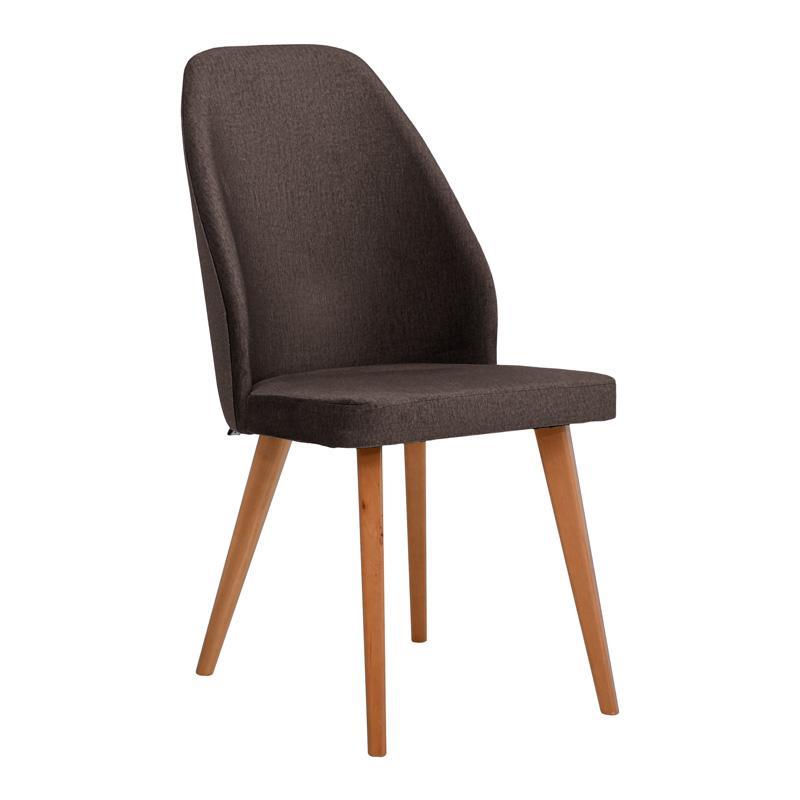 Καρέκλα τραπεζαρίας New Melanie Fylliana Ύφασμα Καφέ 46x48x93εκ.