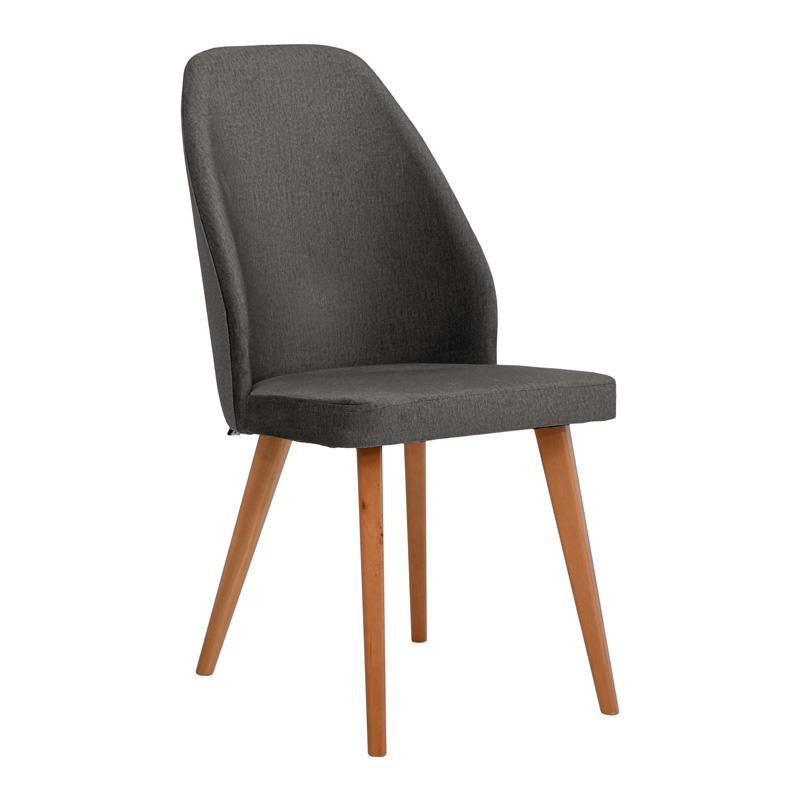 Καρέκλα τραπεζαρίας New Melanie Fylliana Ύφασμα Γκρι 46x48x93εκ.