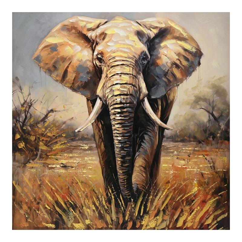 Πίνακας σε Καμβά Elepho Inart 100x3x100εκ. Πίνακας σε Καμβά Elepho Inart 100x3x100εκ.