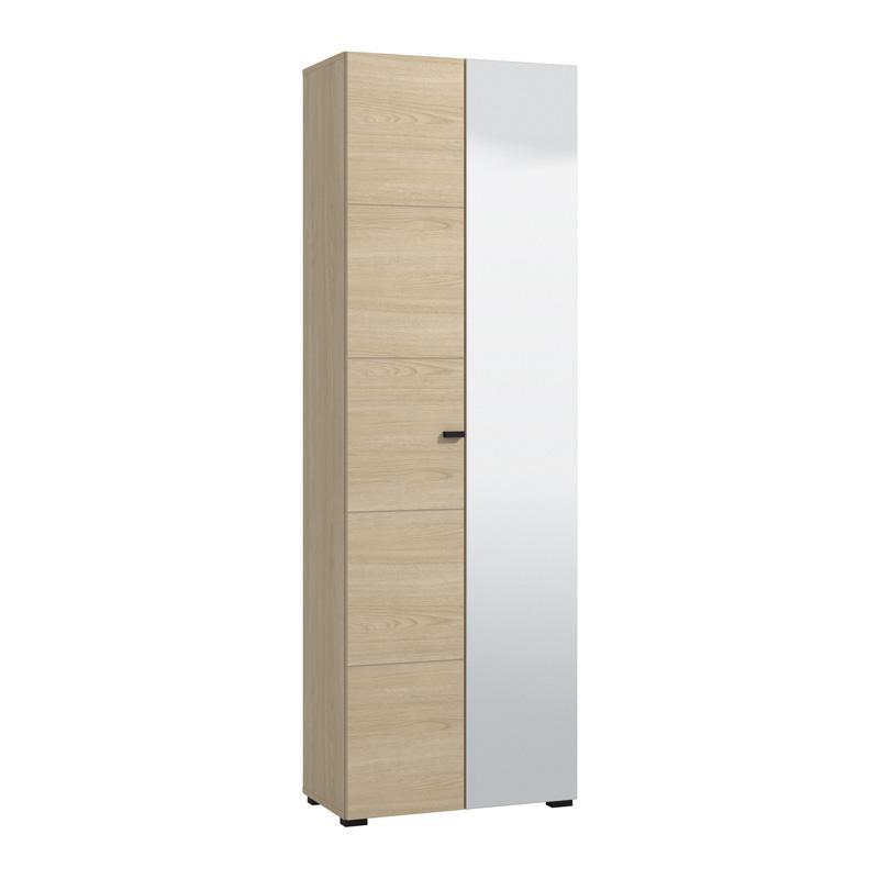 Έπιπλο εισόδου - Ντουλάπα RATHLIN P2 OG με Καθρέπτη Light Port Oak 64x35x194εκ. Έπιπλο εισόδου - Ντουλάπα RATHLIN P2 OG με Καθρέπτη Light Port Oak 64x35x194εκ.