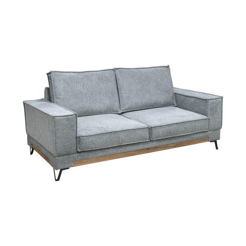 Διθέσιος Καναπές Loftio Fylliana με Ύφασμα Γκρί 190x95x89εκ