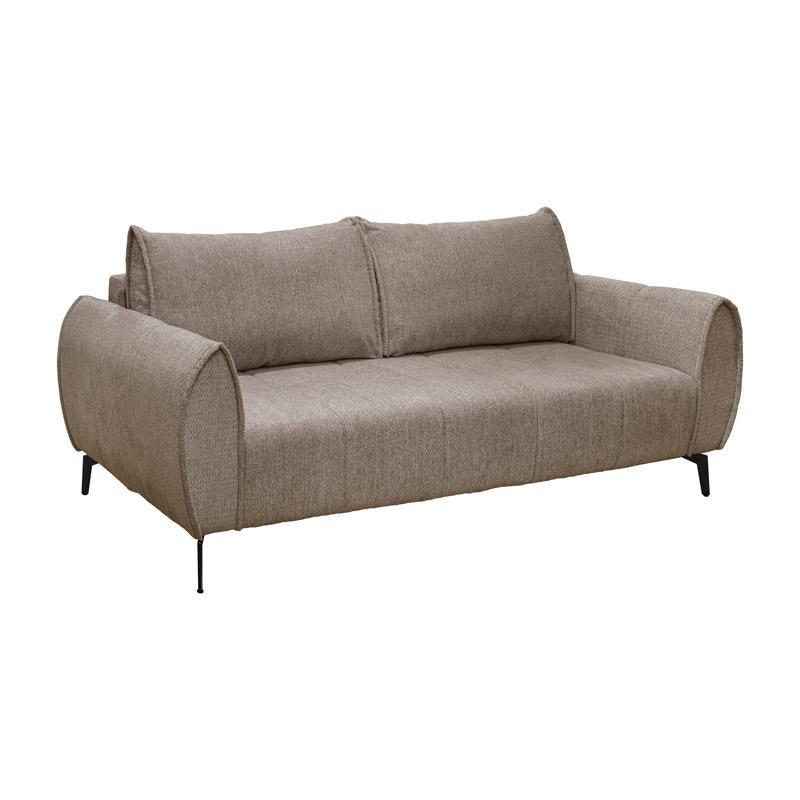 Τριθέσιος Καναπές Velton Fylliana Καφέ χρώμα 222x95x92εκ