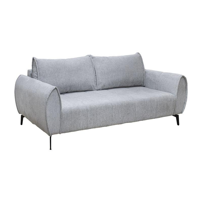 Τριθέσιος Καναπές Velton Fylliana Γκρί χρώμα 222x95x92εκ