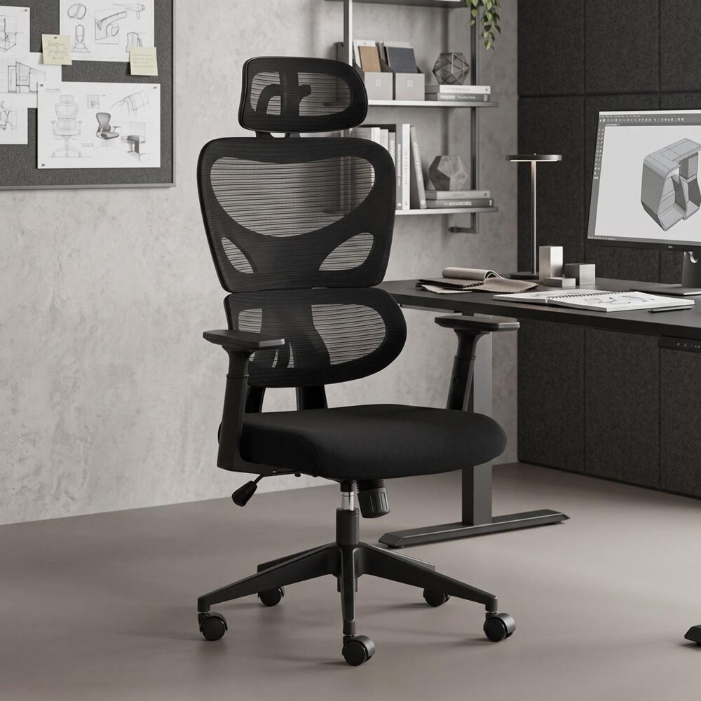 Καρέκλα γραφείου διευθυντή Cadrey mesh μαύρο 67x64x120-128εκ Καρέκλα γραφείου διευθυντή Cadrey mesh μαύρο 67x64x120-128εκ