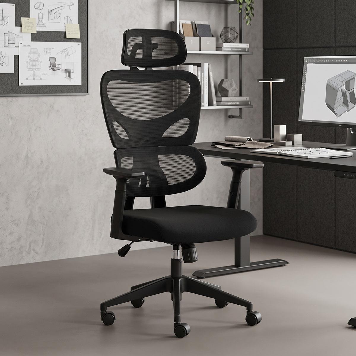 Καρέκλα γραφείου διευθυντή Cadrey mesh μαύρο 67x64x120-128εκ Καρέκλα γραφείου διευθυντή Cadrey mesh μαύρο 67x64x120-128εκ