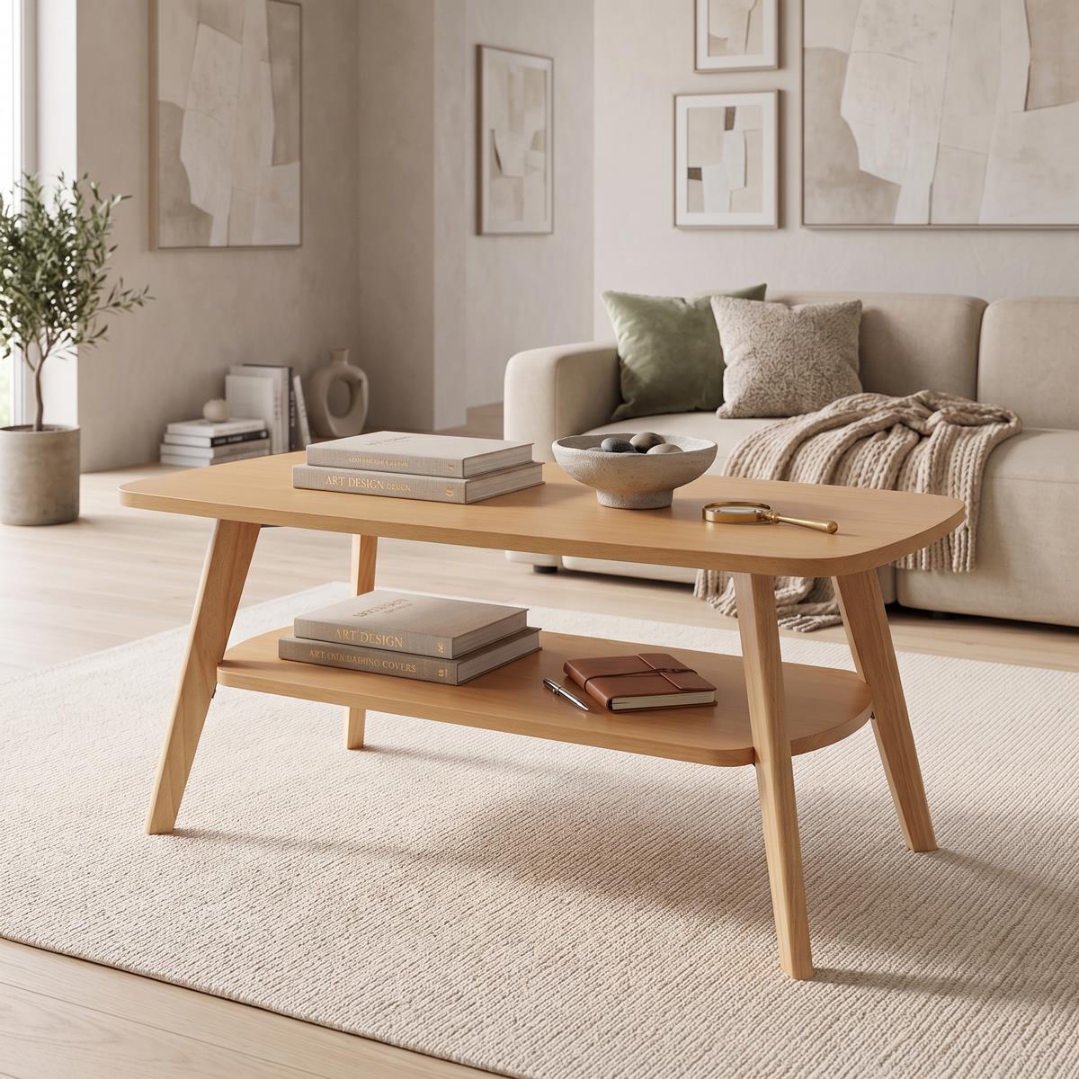Τραπέζι σαλονιού Komela I mdf σε φυσική απόχρωση 100x48x45εκ. Τραπέζι σαλονιού Komela I mdf σε φυσική απόχρωση 100x48x45εκ.