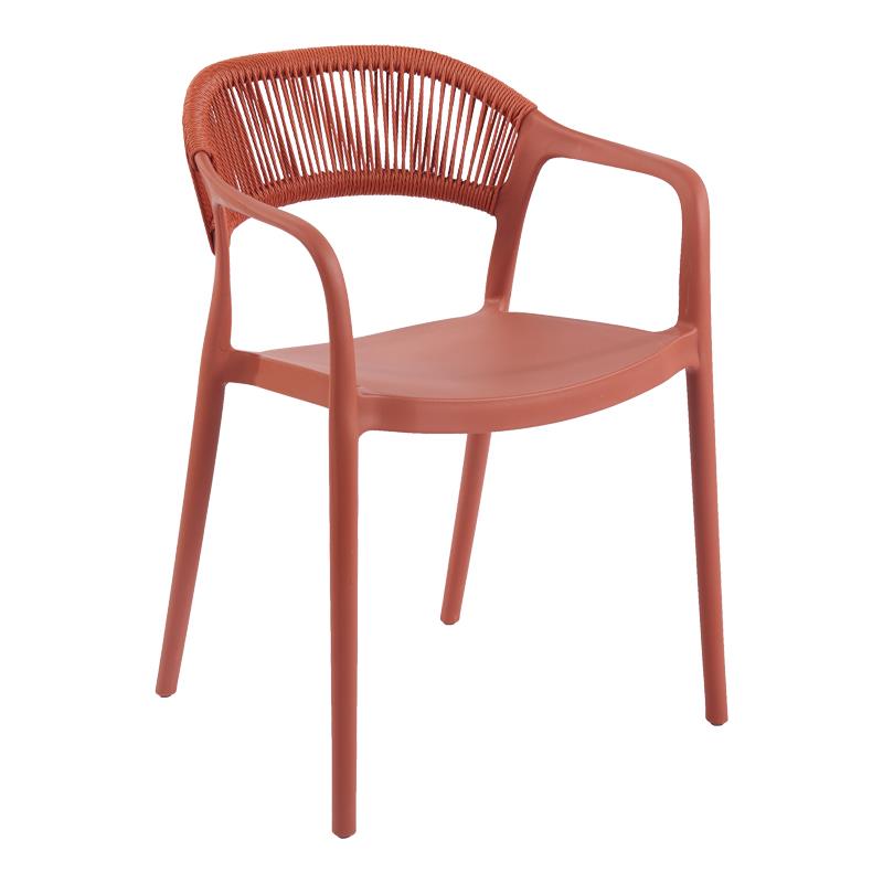 Καρέκλα - Πολυθρόνα Ankara στοιβαζόμενη pp-pe rattan σε terracotta απόχρωση 54x55.5x77εκ Καρέκλα - Πολυθρόνα Ankara στοιβαζόμενη pp-pe rattan σε terracotta απόχρωση 54x55.5x77εκ