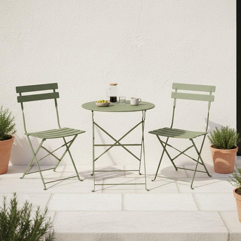 Σετ κήπου Τραπεζαρία Bistro 3 τεμ μεταλλική αναδιπλούμενη σε λαδί απόχρωση Φ60x71εκ Σετ κήπου Τραπεζαρία Bistro 3 τεμ μεταλλική αναδιπλούμενη σε λαδί απόχρωση Φ60x71εκ