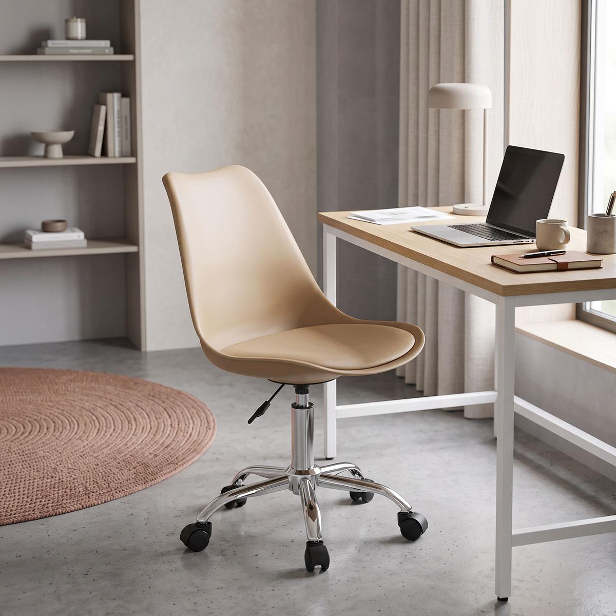 Καρέκλα γραφείου εργασίας Gaston II pp-pu cappuccino 48x57x77-90εκ Καρέκλα γραφείου εργασίας Gaston II pp-pu cappuccino 48x57x77-90εκ