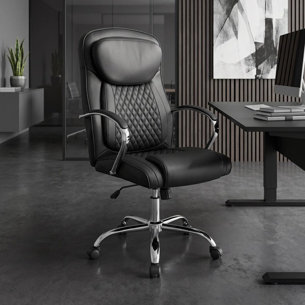 Καρέκλα γραφείου διευθυντή Quilted pu μαύρο 62x70x116εκ Καρέκλα γραφείου διευθυντή Quilted pu μαύρο 62x70x116εκ