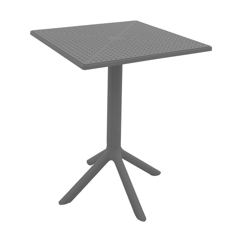 Τραπέζι Groovy pp διάτρητο ανθρακί 60x60x76εκ Τραπέζι Groovy pp διάτρητο ανθρακί 60x60x76εκ
