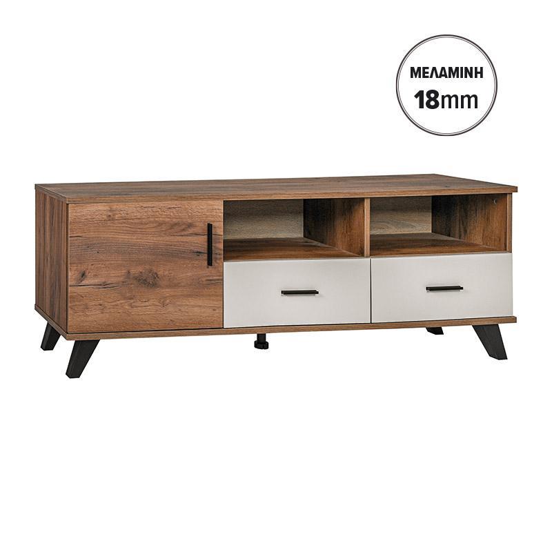 Έπιπλο τηλεόρασης Miami Fylliana σε Καφέ σκούρο με Cashmere 160x40x51εκ. Έπιπλο τηλεόρασης Miami Fylliana σε Καφέ σκούρο με Cashmere 160x40x51εκ.