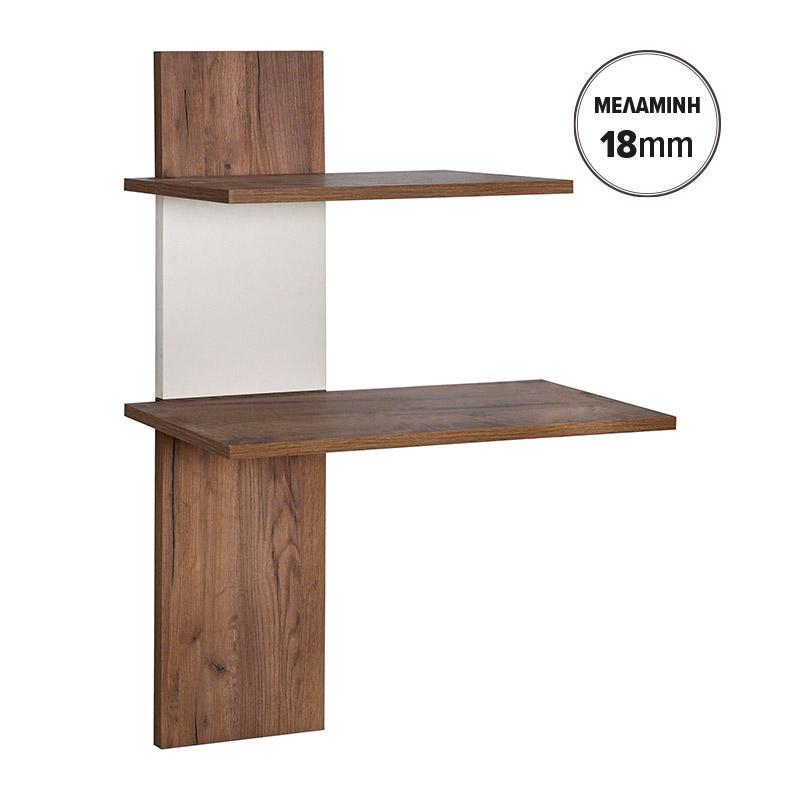 Ράφι τοίχου Miami Fylliana 2 Θέσεων Καφε Σκούρο με Cashmere 80x26x100εκ. Ράφι τοίχου Miami Fylliana 2 Θέσεων Καφε Σκούρο με Cashmere 80x26x100εκ.