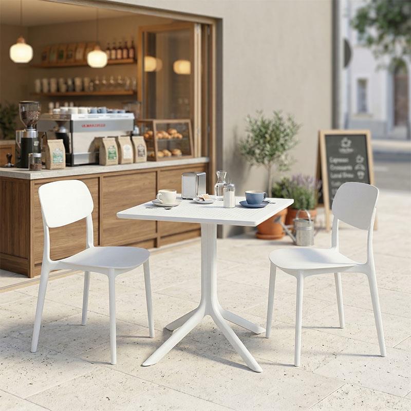 Σετ Τραπεζαρία κήπου Groovy Berdian 3τεμ. λευκό PP 60x60x76εκ Σετ Τραπεζαρία κήπου Groovy Berdian 3τεμ. λευκό PP 60x60x76εκ
