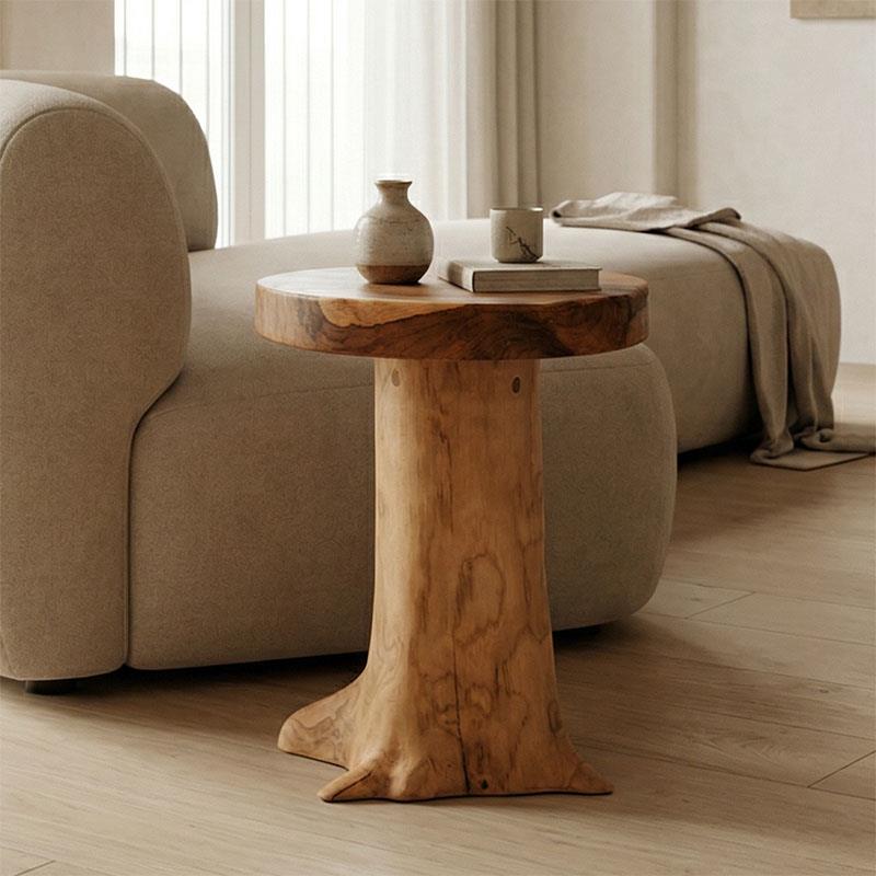 Σκαμπό Feranto teak ξύλο σε φυσική απόχρωση Φ35x45εκ Σκαμπό Feranto teak ξύλο σε φυσική απόχρωση Φ35x45εκ