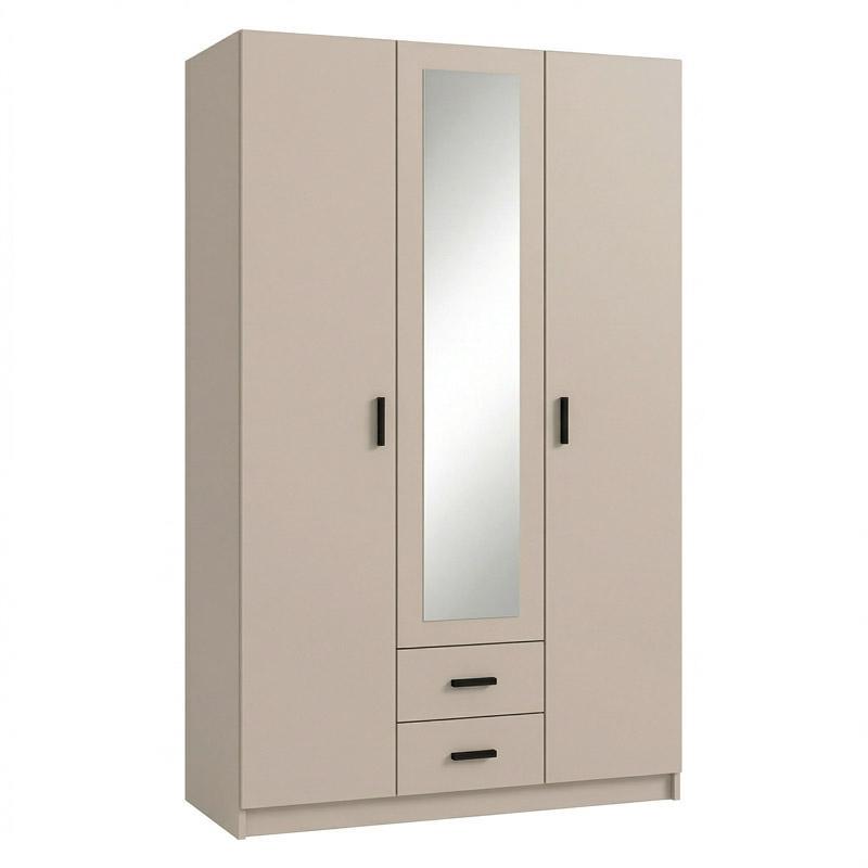 Ντουλάπα PRIME 3K2FO Fylliana σε Cashmere χρώμα 120x54x205εκ