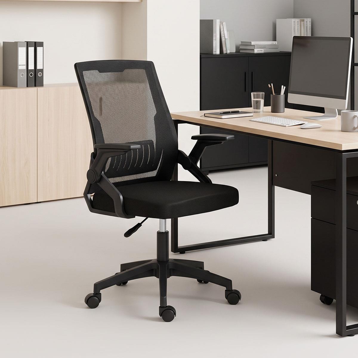 Καρέκλα γραφείου εργασίας Penza mesh χρώμα μαύρο 48x58x92-102εκ Καρέκλα γραφείου εργασίας Penza mesh χρώμα μαύρο 48x58x92-102εκ