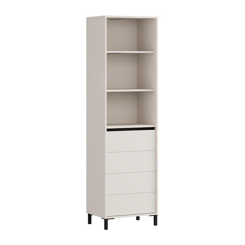 Βιτρίνα Marron 1K1V POP 193 Cashmere - Μαύρο Ματ 55x40x193εκ.