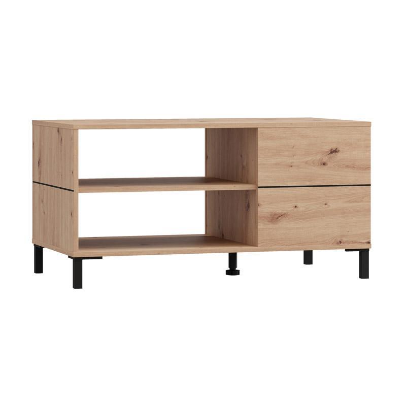 Τραπεζάκι Σαλονιού MARRON Artisan - Μαύρο Ματ 102x55x52εκ.