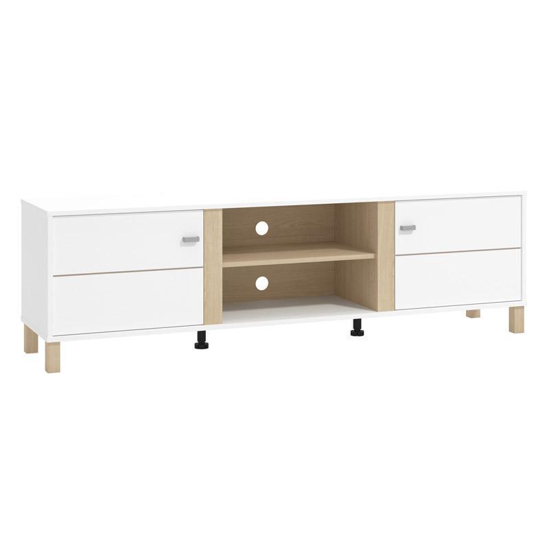 Έπιπλο Τηλεόρασης Peckham 176 Λευκό - Light Port Oak χρώμα 176x40x52εκ Έπιπλο Τηλεόρασης Peckham 176 Λευκό - Light Port Oak χρώμα 176x40x52εκ