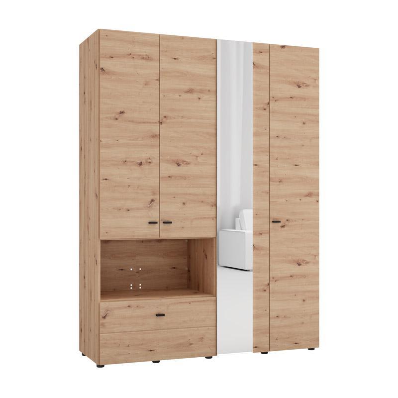 Ντουλάπα Τετράφυλλη CAMPSIE 4K1F1O Artisan Oak 155x52x208εκ