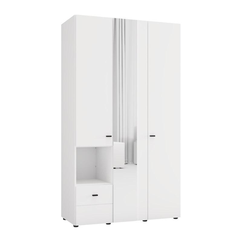 Ντουλάπα Τρίφυλλη CAMPSIE 3K1F1O Λευκό χρώμα 118x52x208εκ Ντουλάπα Τρίφυλλη CAMPSIE 3K1F1O Λευκό χρώμα 118x52x208εκ