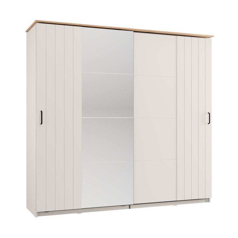 Ντουλάπα Συρόμενη LAMBETH 220 με Καθρέφτη σε Cashmere - Artisan Oak 220x62x205εκ. Ντουλάπα Συρόμενη LAMBETH 220 με Καθρέφτη σε Cashmere - Artisan Oak 220x62x205εκ.