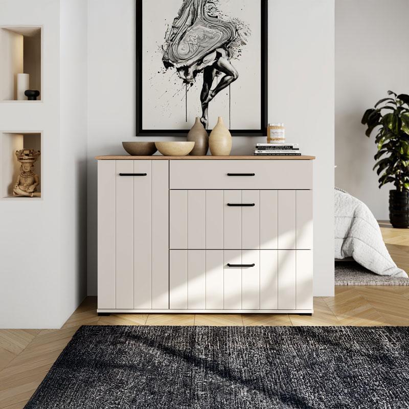 Κομότα LAMBETH 117 σε Cashmere - Artisan Oak 118x41x86εκ Κομότα LAMBETH 117 σε Cashmere - Artisan Oak 118x41x86εκ