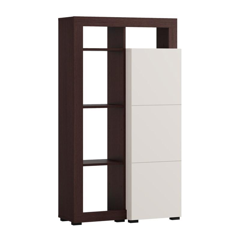 Βιτρίνα ARGYLL 1K1V OP 138 Cashmere με Dark Tailor Oak χρώμα 77x35x138εκ