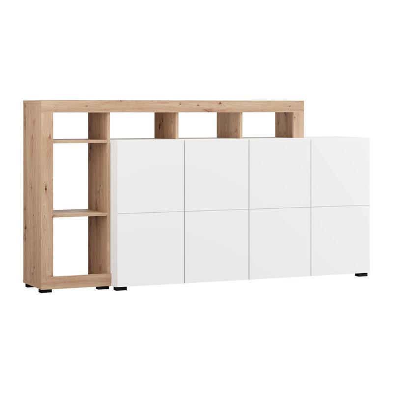 Μπουφές ARGYLL 192 4K4V OP σε Λευκό με Artisan Oak 193x40x100εκ Μπουφές ARGYLL 192 4K4V OP σε Λευκό με Artisan Oak 193x40x100εκ