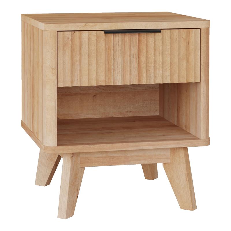 Κομοδίνο Hamea mdf σε φυσική απόχρωση 45x39.5x50.2εκ