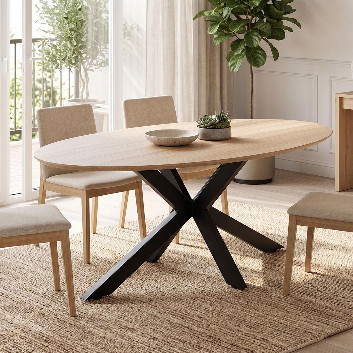 Τραπέζι Makrey sonoma mdf - μαύρα μεταλλικά πόδια 160x90x75εκ Τραπέζι Makrey sonoma mdf - μαύρα μεταλλικά πόδια 160x90x75εκ