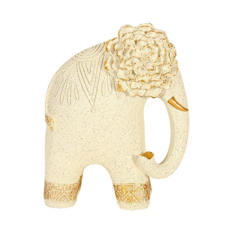 Διακοσμητική Επιτραπέζια Φιγούρα ELEPHANT FL2542 Fylliana Λευκό - Χρυσό χρώμα 19x12x24εκ Διακοσμητική Επιτραπέζια Φιγούρα ELEPHANT FL2542 Fylliana Λευκό - Χρυσό χρώμα 19x12x24εκ
