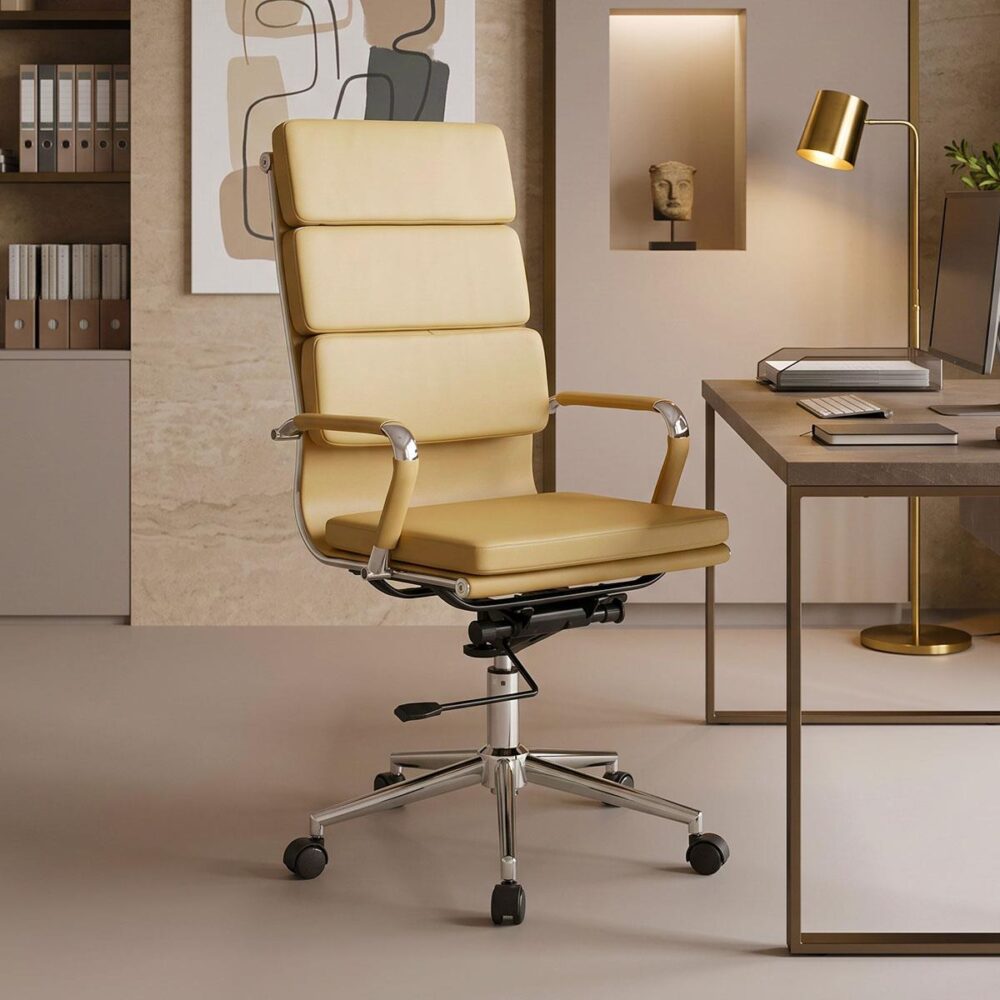 Καρέκλα γραφείου διευθυντή Tokyo μπεζ pu 55.5x52x108εκ Καρέκλα γραφείου διευθυντή Tokyo μπεζ pu 55.5x52x108εκ