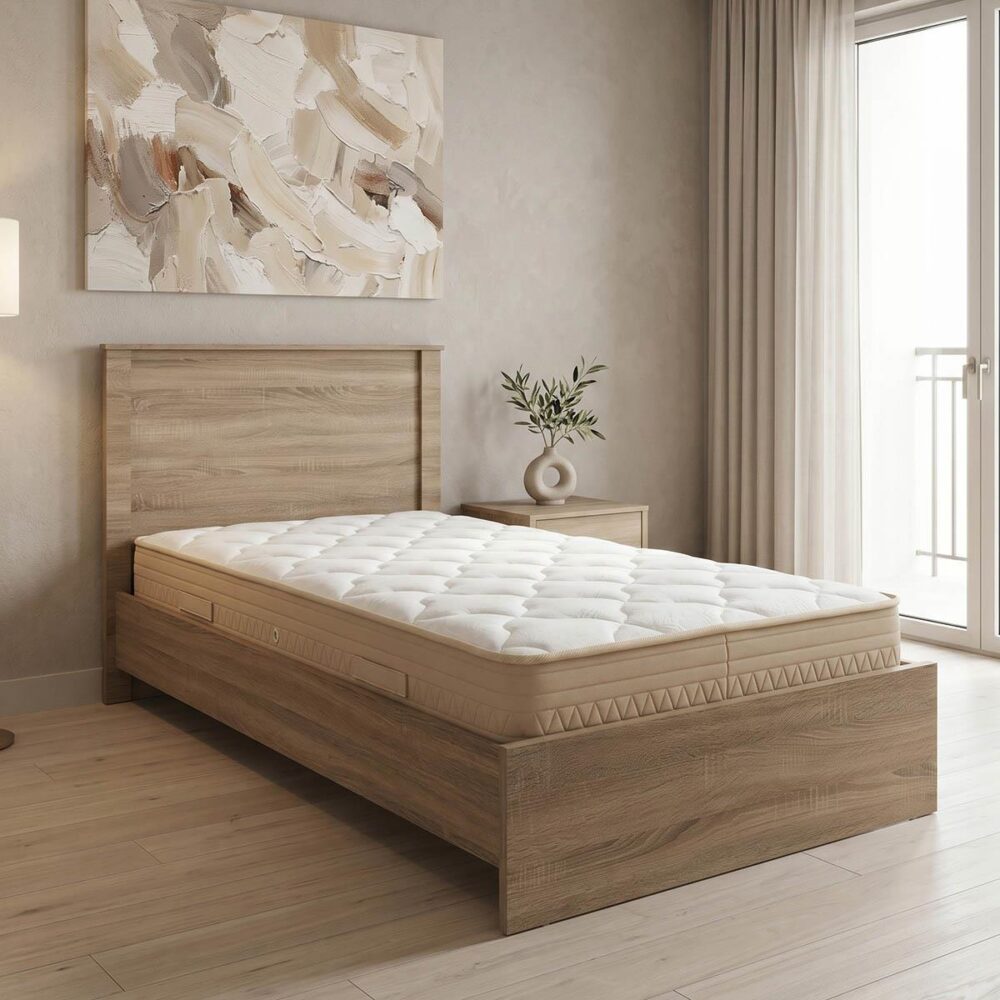 Κρεβάτι με στρώμα Athos Sleepy sonoma 90x190εκ Κρεβάτι με στρώμα Athos Sleepy sonoma 90x190εκ