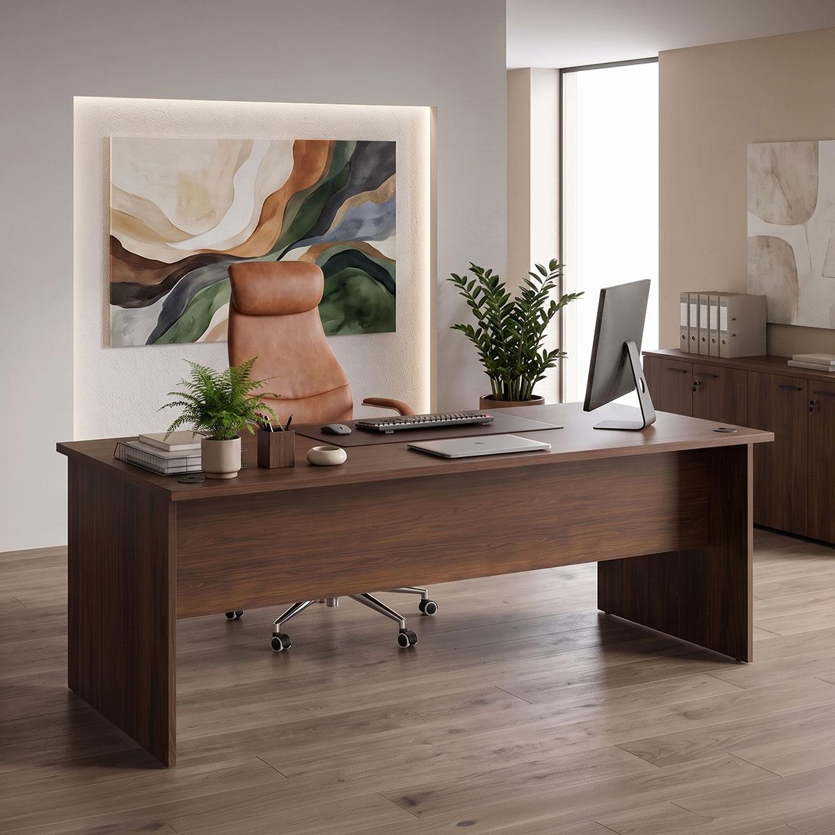 Γραφείο επαγγελματικό Fesialo σε wenge 180x75x75εκ