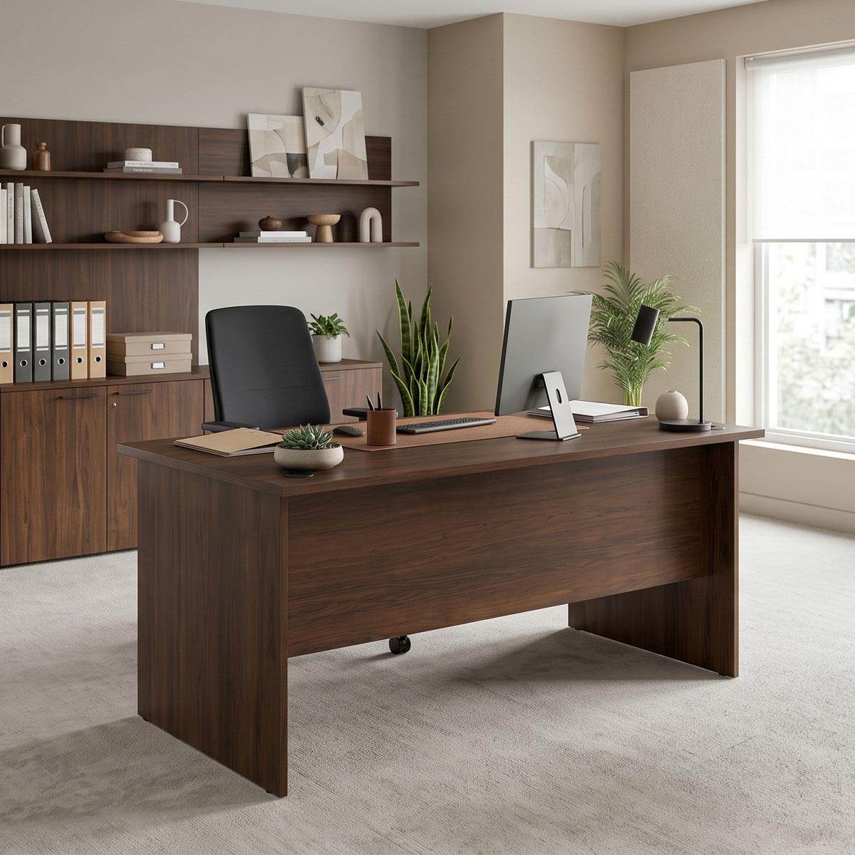 Γραφείο επαγγελματικό Fesialo σε wenge 150x75x75εκ