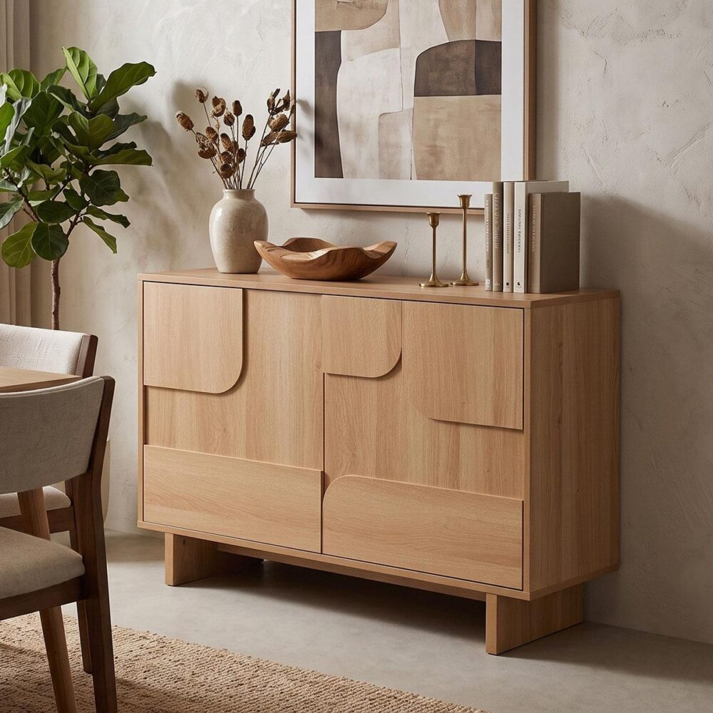 Μπουφές Jenfia Mdf σε Φυσικό 101,2x39x75,5εκ.
