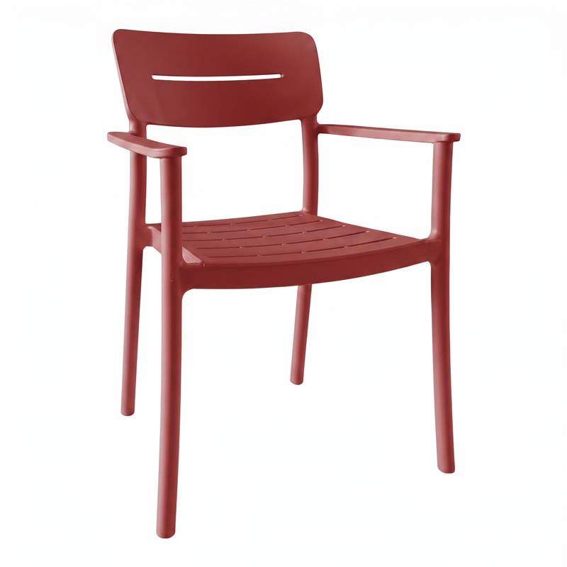 Καρέκλα Πολυθρόνα Κήπου Pilma PP terracotta 57x54x82εκ.