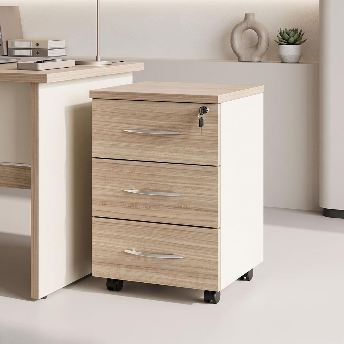 Συρταριέρα γραφείου Armadi τροχήλατη σε oak-μπεζ 40x40x55εκ. Συρταριέρα γραφείου Armadi τροχήλατη σε oak-μπεζ 40x40x55εκ.