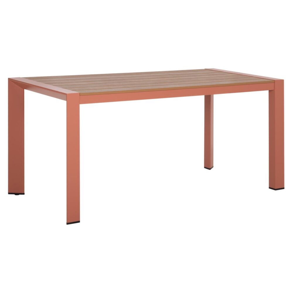 Τραπέζι κήπου GOYA Αλουμίνιο σε Terracotta & Polywood 160x80x75Υεκ.
