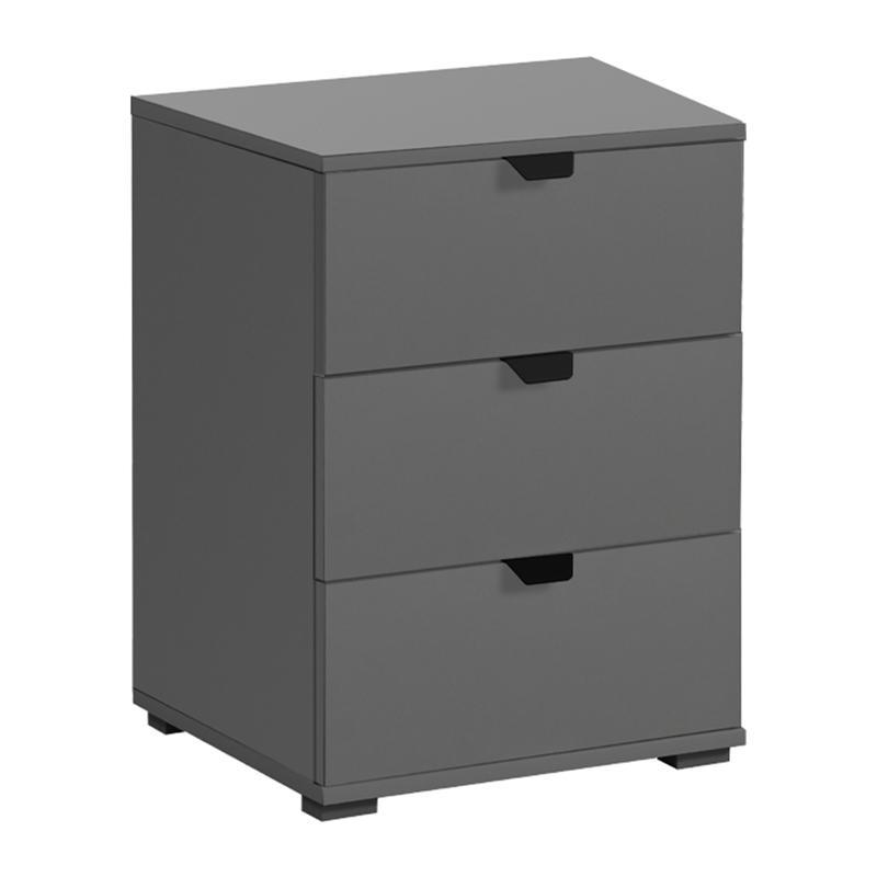 Κομοδίνο Duero 3F Γκρί Γραφίτης 45x40x63 εκ.