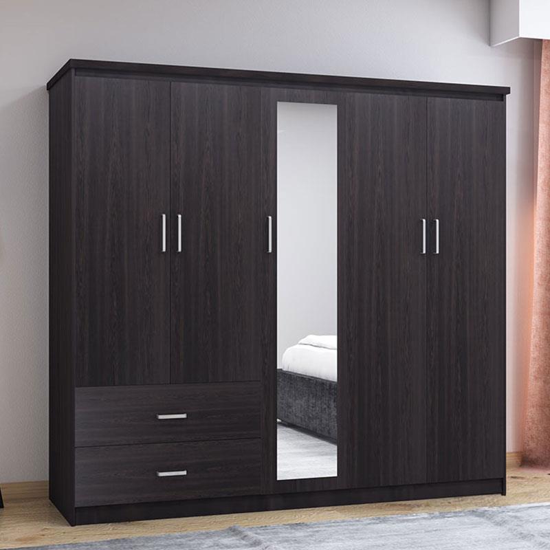 Ντουλάπα ρούχων πεντάφυλλη OLYMPUS χρώμα wenge 198x57x183εκ Ντουλάπα ρούχων πεντάφυλλη OLYMPUS χρώμα wenge 198x57x183εκ