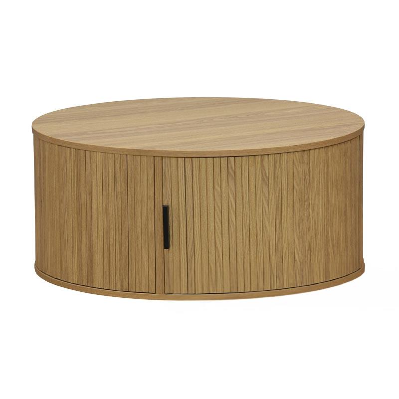 Τραπέζι σαλονιού Scandi MDF φυσικό Φ80x35.5εκ