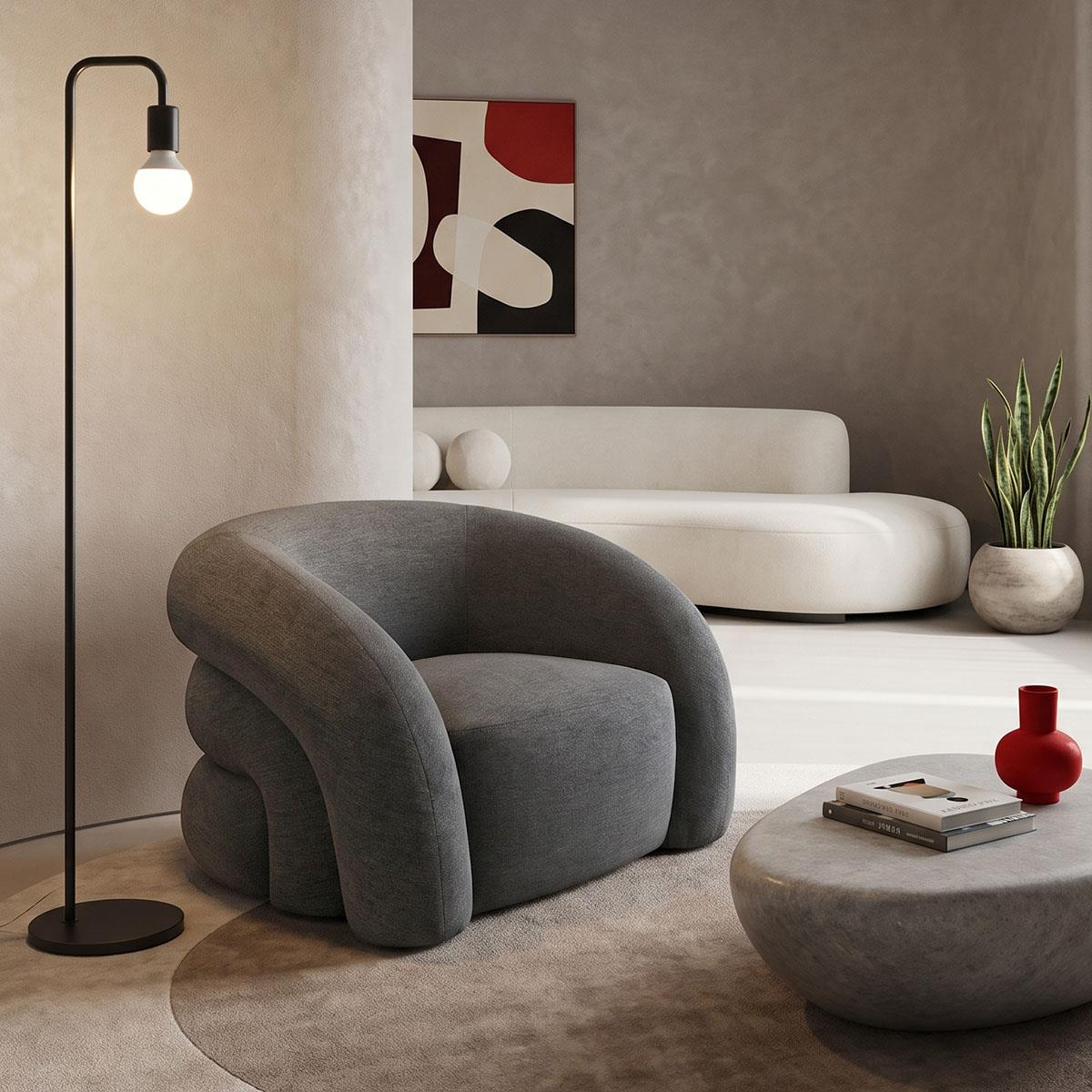 Πολυθρόνα Lexy γκρι ύφασμα 99x88x62εκ Πολυθρόνα Lexy γκρι ύφασμα 99x88x62εκ
