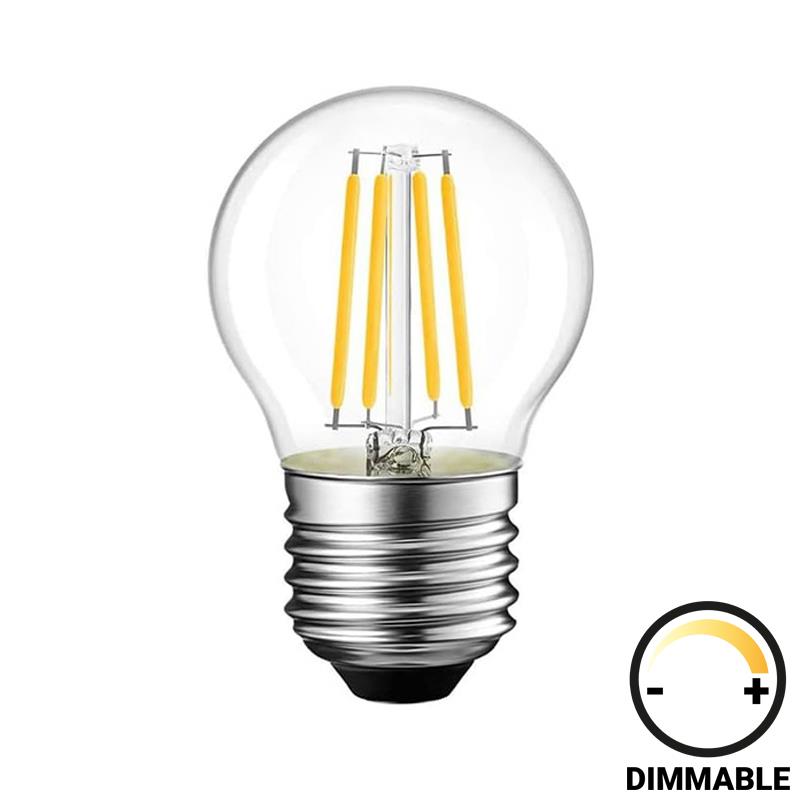Λαμπτήρας LED G45 Bulb dimmable 6W E27 clear